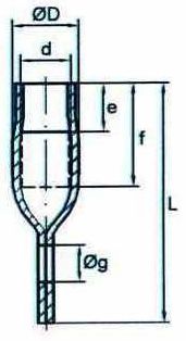Douille à bout Plat avec Trou - FIF