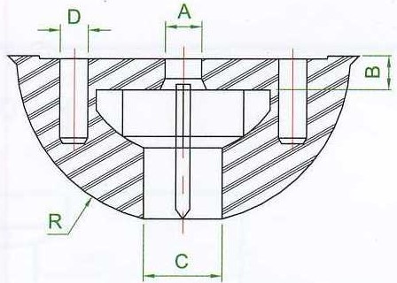 Rubber Recess former + fixing plate - 6140