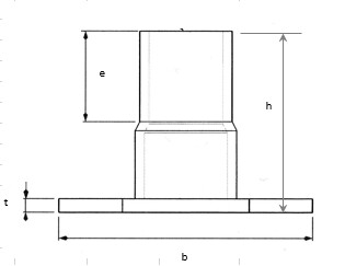 Fixing Socket with hexagonal plate - FIPH